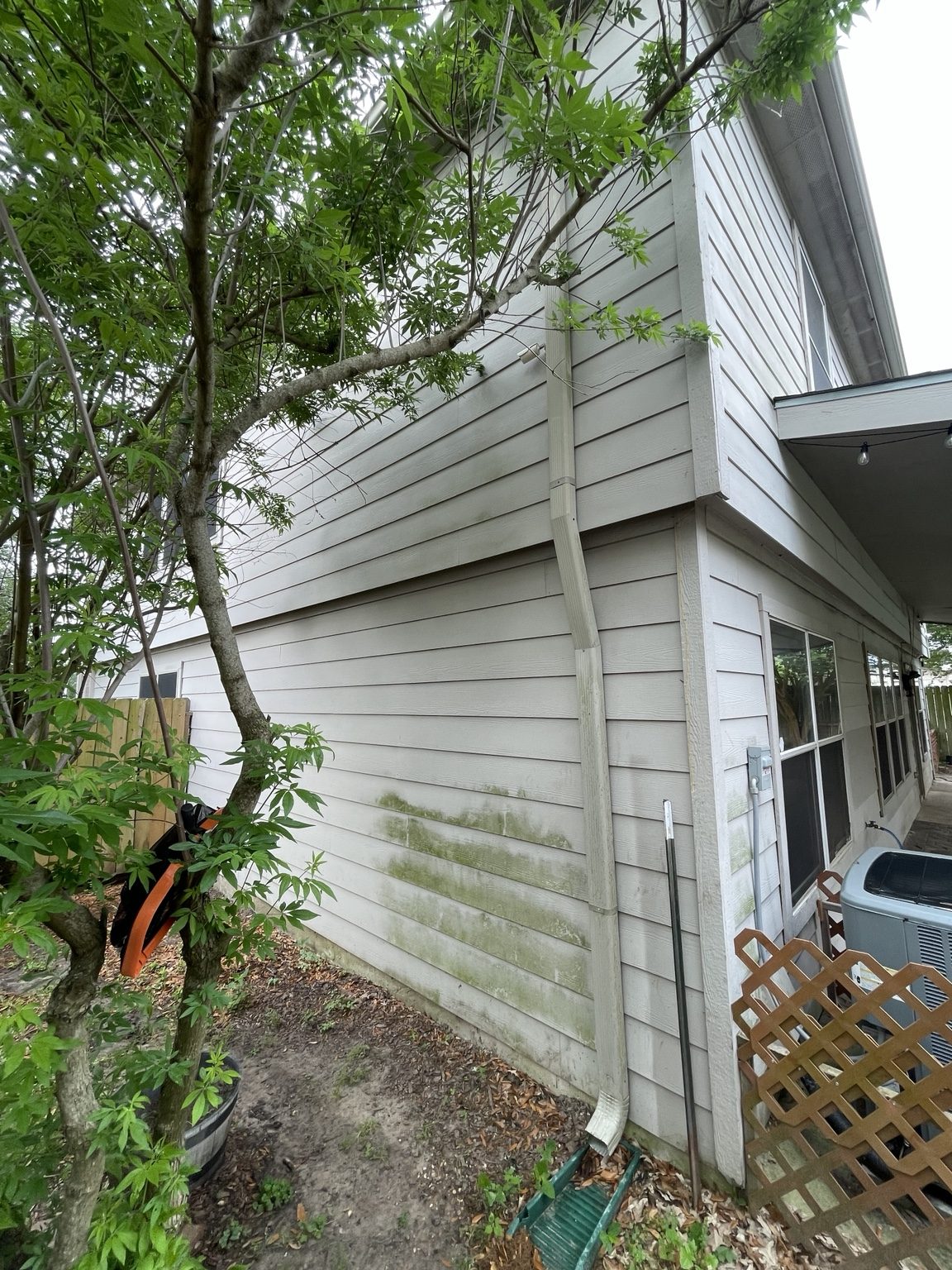 Before: House Siding Soft Washing