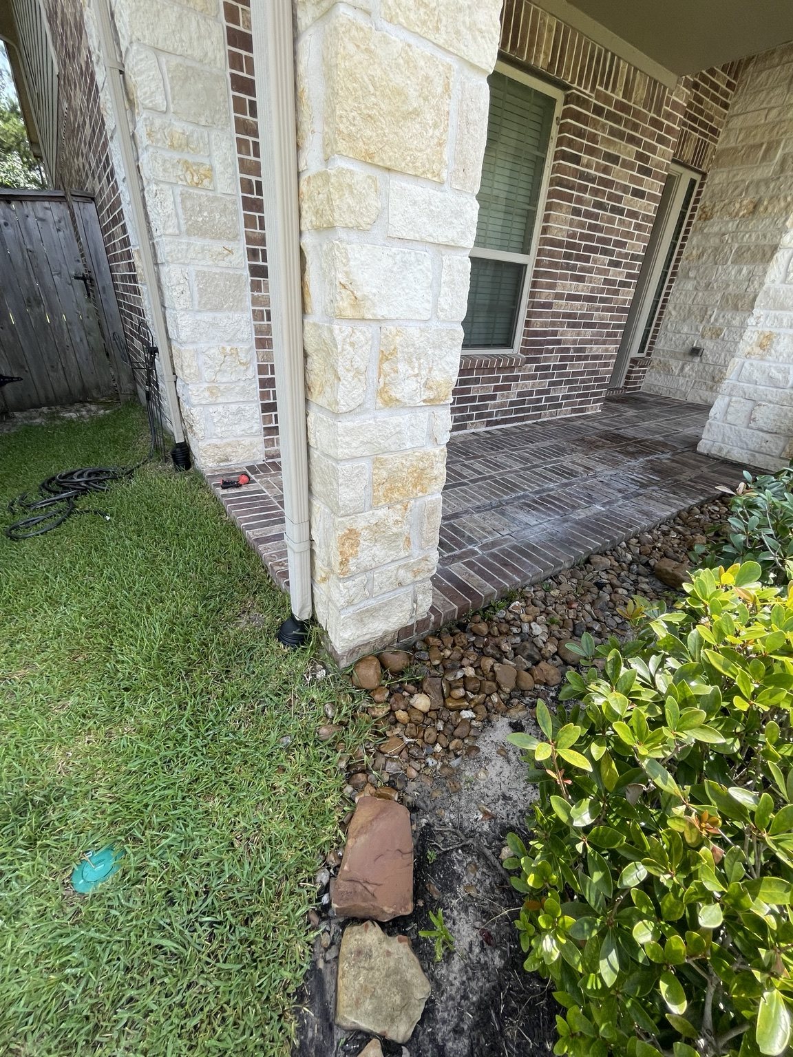 After: stone column cleaning